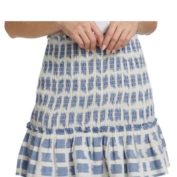 Veronica Beard Aloya Smocked Skirt Large NWT - Picture 9 of 14